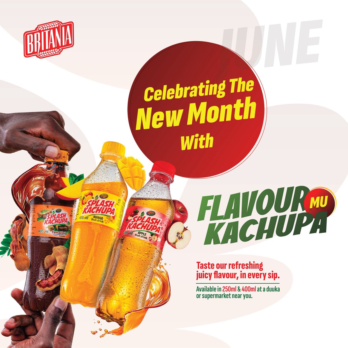 britania_uganda's tweet photo. New month. New energy. New flavour. ✨🥭🍎 with #SplashKachupa

#FlavorMuKachupa https://t.co/tj9v41NdOF