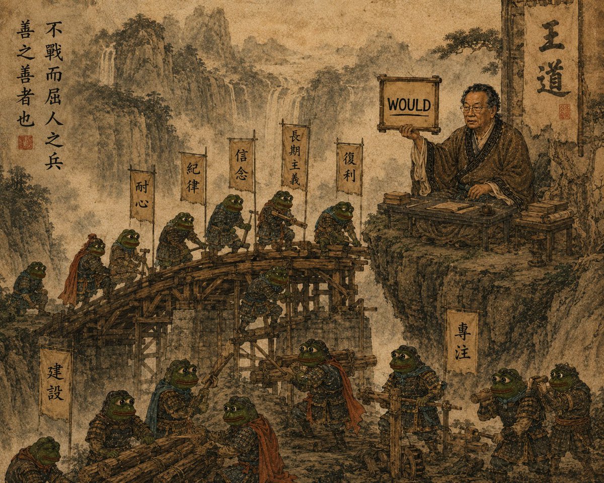 ommakbtc's tweet photo. Cultural assets are not created through white-papers.
They are created through usage.

$WOULD continuously attaches itself to these situations:

See a luxury car: Would.

See a dream house: Would.

See an attractive person: Would.

See a money-making opportunity: Would.

See an AI-generated ideal lifestyle: Still Would.

Real cultural asserts are part of everyday language.

$WOULD — The internet's favorite one-word reaction.