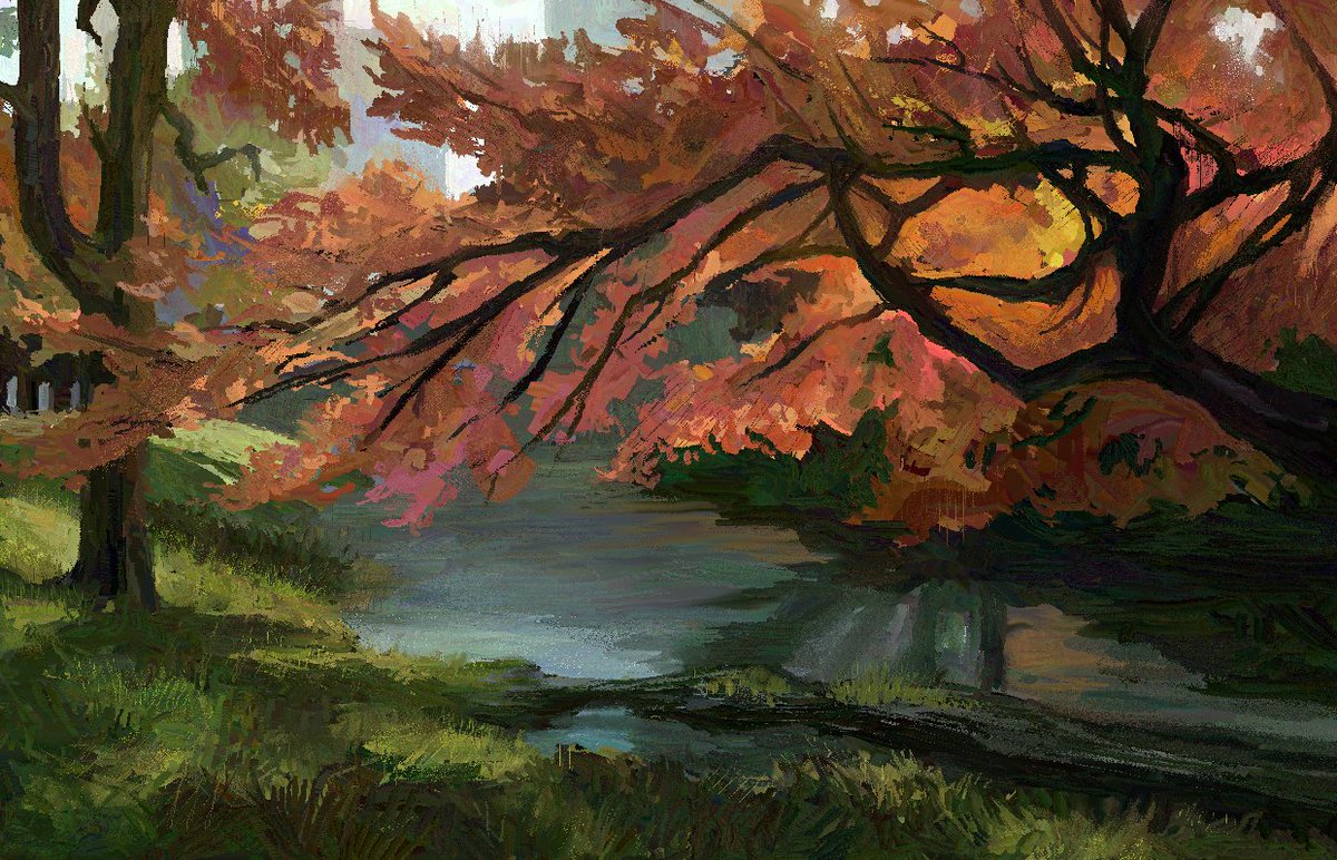 JoelWishart's tweet photo. landscape nature paintings made in #heavypaint https://t.co/bPTUPjm9Gv