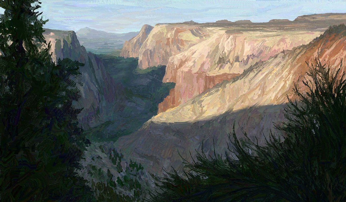 JoelWishart's tweet photo. landscape nature paintings made in #heavypaint https://t.co/bPTUPjm9Gv