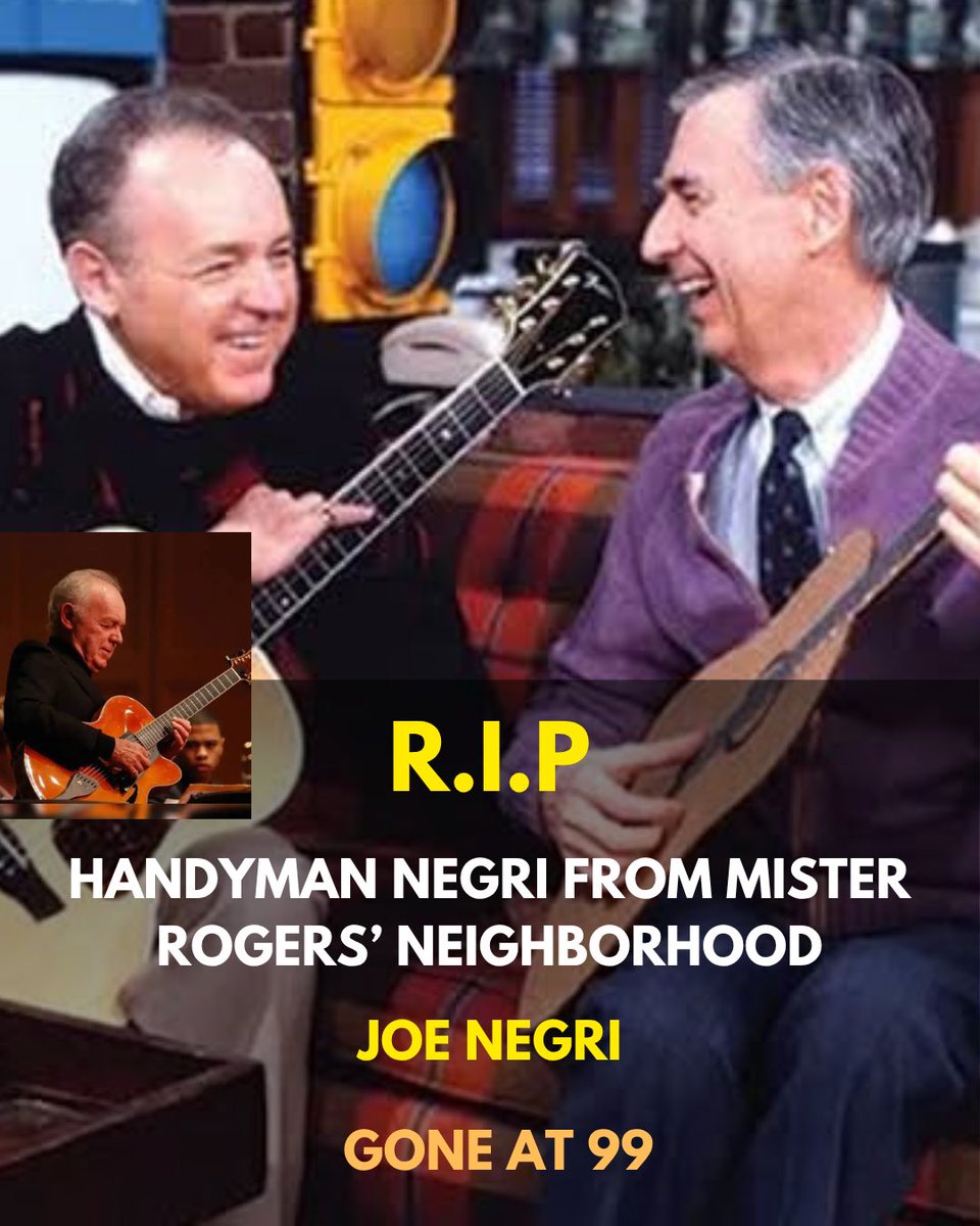LegendsReel's tweet photo. It’s hard to believe we’re saying goodbye to Handyman Negri from Mister Rogers’ Neighborhood, Joe Negri at 99. 💔 https://t.co/SPtlSF2KJY
