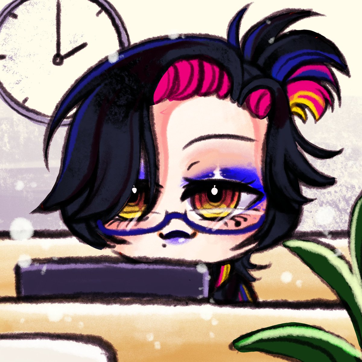 SageFoxwynn's tweet photo. Love standing up and staring like this at my coworker, to signal that it is lunch time📁💡 https://t.co/twI3WtQsSB