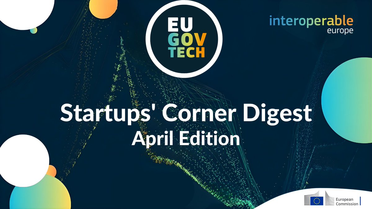 InteroperableEU's tweet photo. Have you already seen the latest edition of the #EUGovtTech #Startups’ Corner Digest💡? 

It includes:
🟠a @EU_JRC report on #PublicAdministrations &amp; AI
🟢the #PSTW Best Cases🏅Award 2026
🟡new EU GovTech webinars and info on the #EUSMWeek

Read it here:
👉https://t.co/BJqsU3NhsE https://t.co/ReGBwQSxWP