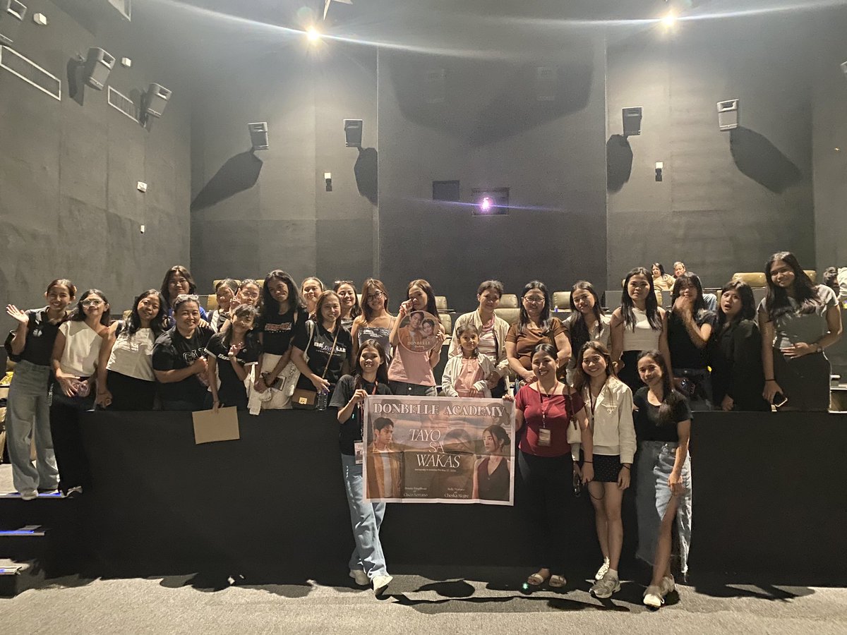 DonBelleAcademy's tweet photo. Our hearts are still full after last night 🥺✨ Thank you to everyone who joined our block screening of “Tayo Sa Wakas.” Your love for Donny &amp; Belle made it unforgettable 💙 Special thanks to our sponsors &amp; Donbelle Academy fam. Hanggang wakas, sama-sama 🫶✨ https://t.co/AuGgUy7431
