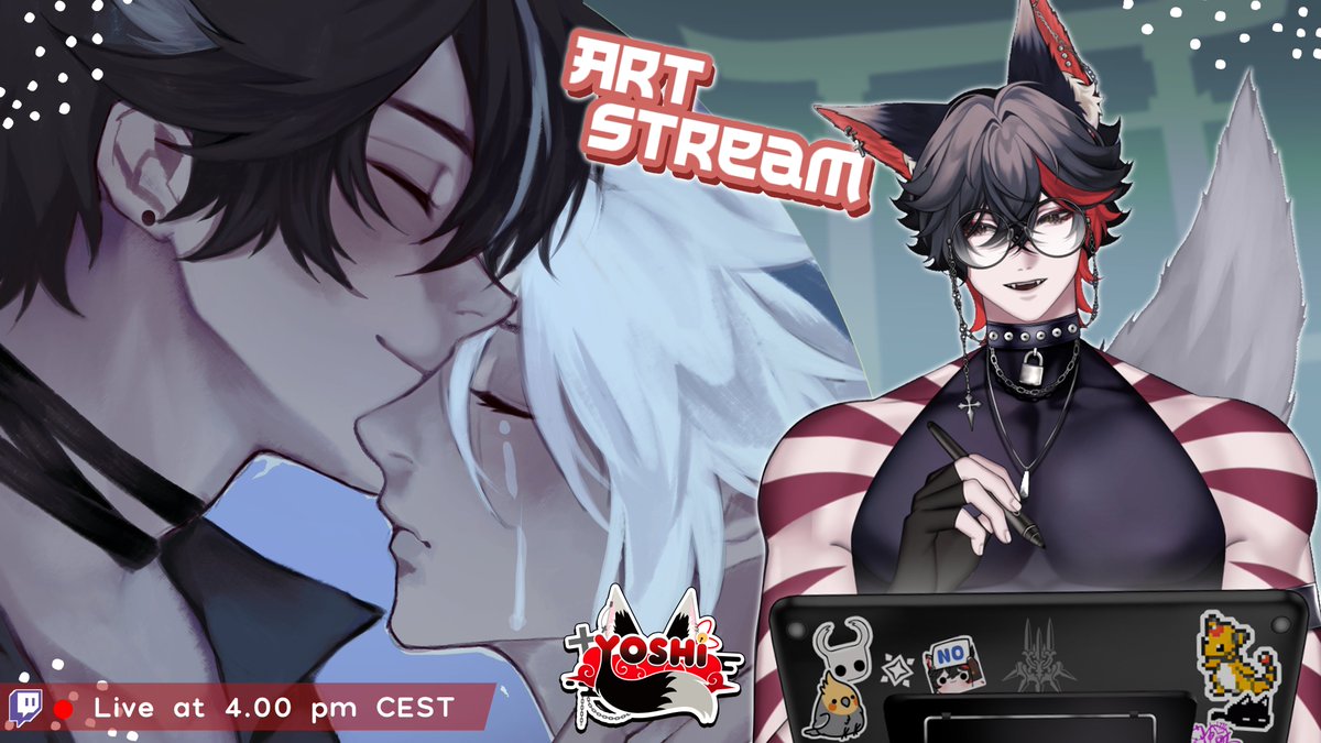 YoshioVT's tweet photo. Art stream 🎨

Happy pride month!! 🏳️‍🌈 
What else could I do today if not drawing some BL illustration?
And please remember, no matter who you are or who you love, you're welcome here.
Thanks for making this community such a positive place, LUV YA🩵

See ya later!
⏰ 4.00 pm CEST