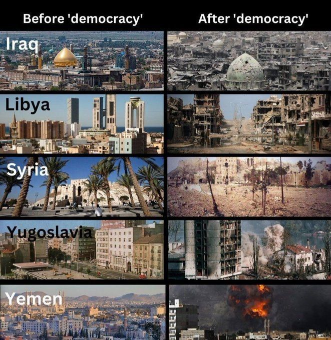 LailaPalestini1's tweet photo. Before and after American democracy! https://t.co/oQNvf4PxA6