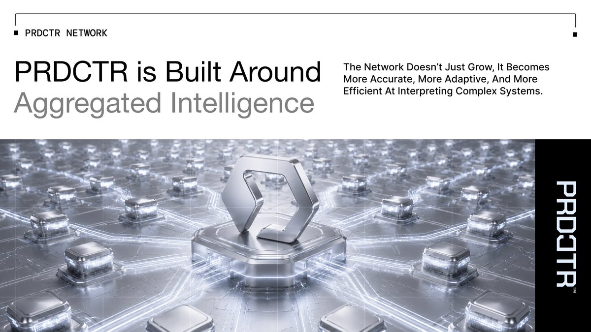 PRDCTR_IO's tweet photo. No single entity can outperform uncertainty alone.
That’s why PRDCTR runs on aggregated intelligence, where every signal strengthens the network’s predictive power.
As participation grows, the system becomes smarter, sharper, and more adaptive. https://t.co/XJcuoyBcSO