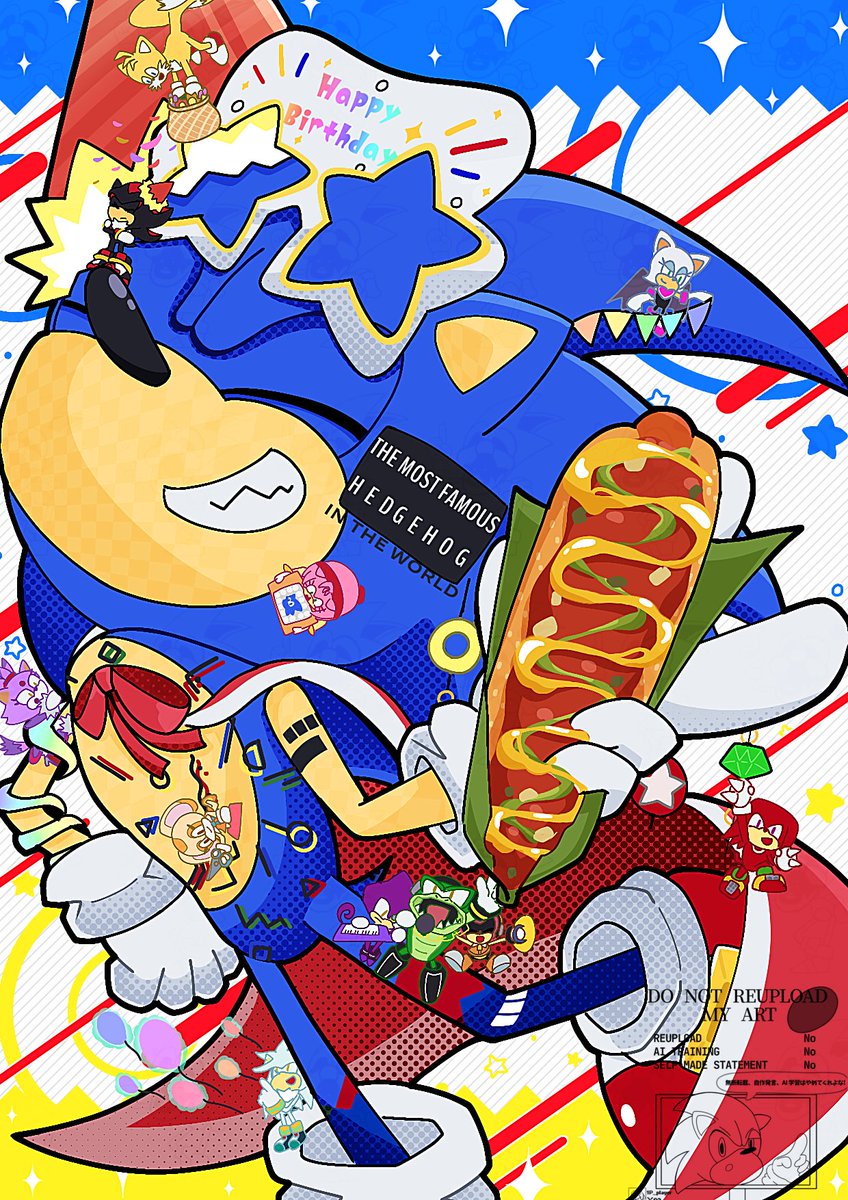 1P_player's tweet photo. 私のファンアートが掲載されました
ありがとうございます！
改めてソニックシリーズ35周年おめでとうございます。
#ソニック https://t.co/PdlCJusBjN