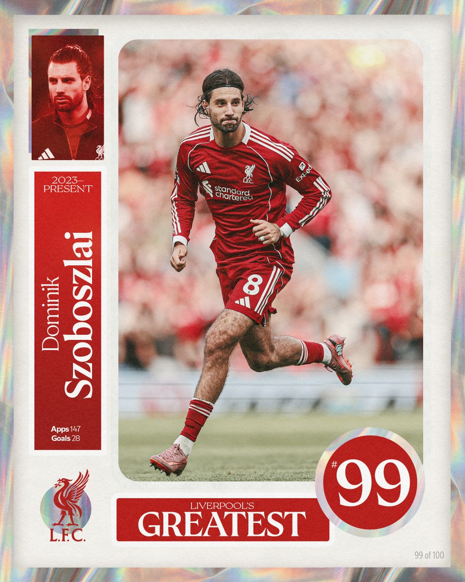 LFC's tweet photo. Liverpool's Greatest - No.99: Dominik Szoboszlai 🫰