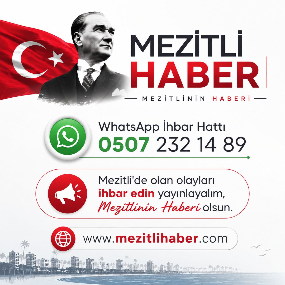 swotgroup33's tweet photo. 📰 Mezitli’nin Gündemi Sizden!

Mezitli’de olan olayları ihbar edin, Mezitli Haber olarak yayınlayalım.

WhatsApp İhbar Hattı: 0507 232 14 89

🌐 Haberlere hemen ulaşmak için:
https://t.co/vdwYyHpBaP⁠�

Lütfen paylaşın, Mezitli’nin sesi olalım! https://t.co/E2HscUujeP