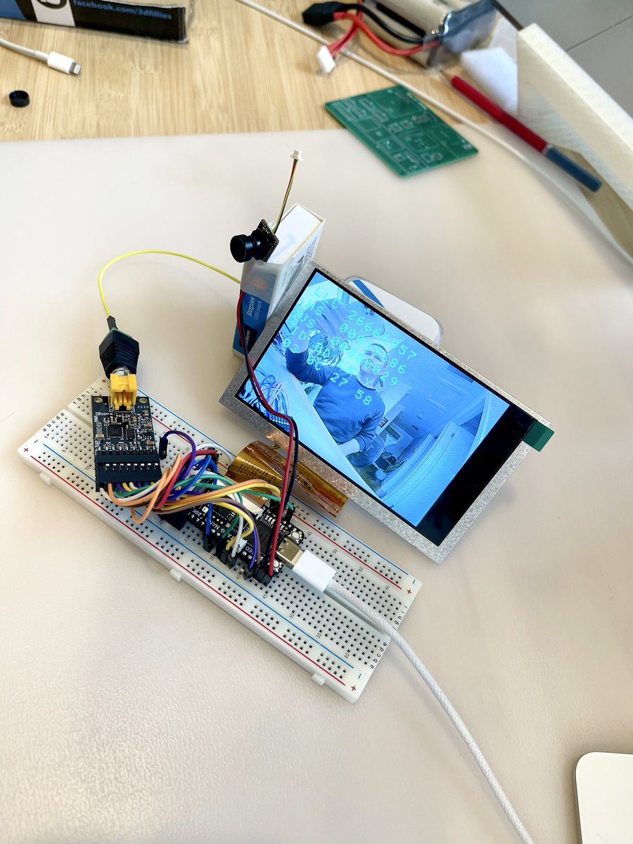 lachlanhurst's tweet photo. Developed an interest in those tiny FPV drones. The analog video stuff is interesting and felt approachable enough to hack a decoder+fpga+display to start doing some cool stuff. Feels very low latency, as it should be, also very retro. Details here https://t.co/WLCnVPaSEZ https://t.co/Qz8cf26eJT