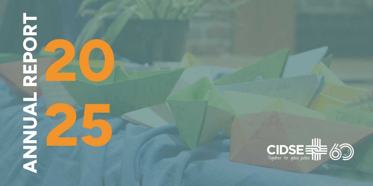 CIDSE's tweet photo. 2025 brought many challenges. 🌎 

But it has also shown us how strong we are together with allies, friends, and partners, and how we can model the solidarity, peace, courage, &amp; justice we want to see in the world.

Read our Annual Report 2025 👉https://t.co/MVONts4jtI https://t.co/ybSMH0ZzS3