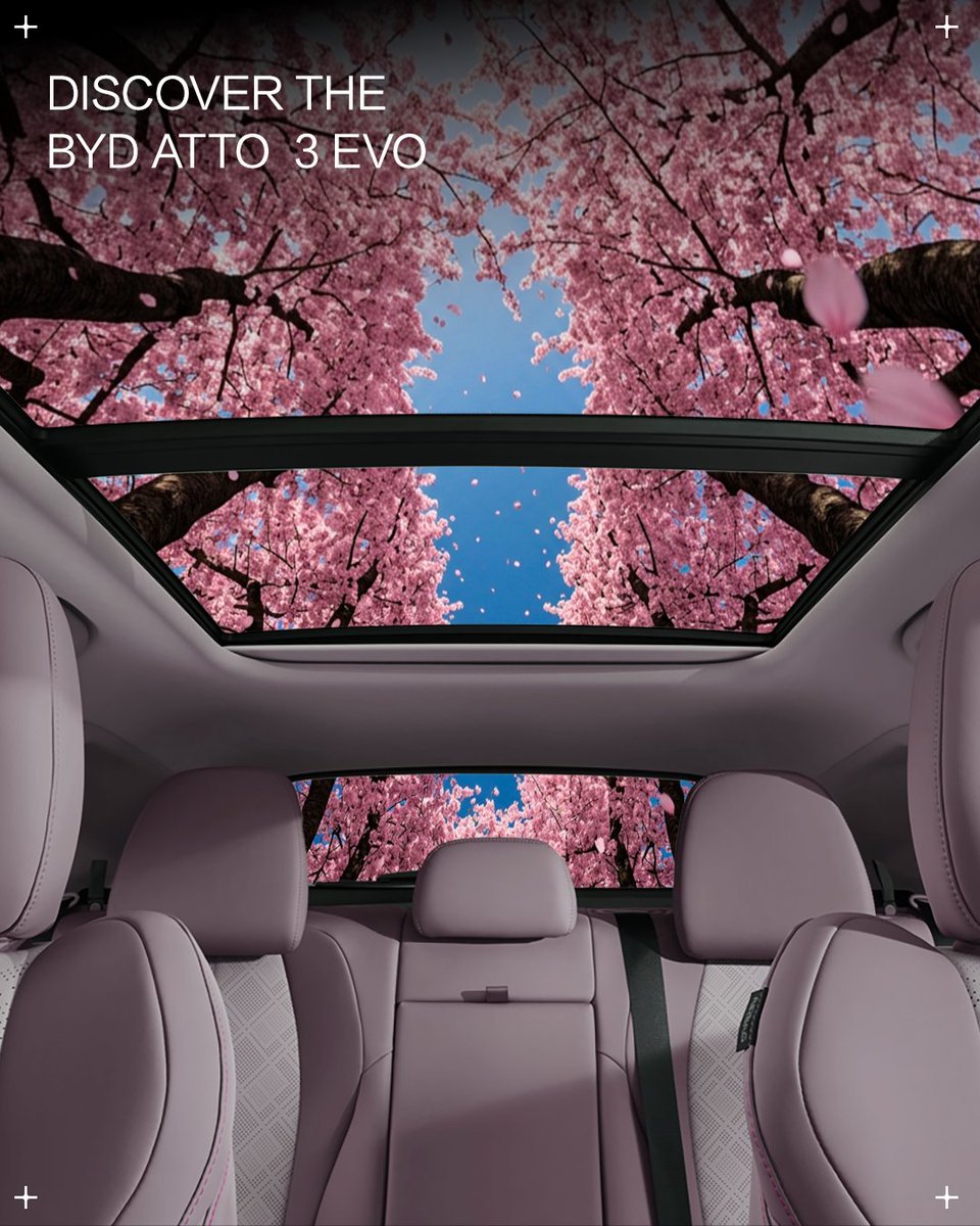 BYD_Europe's tweet photo. See the world through a different lens. The lens of the impressive sunroof of the BYD ATTO 3 EVO.

#BYD #BuildYourDreams #BYDATTO3EVO https://t.co/TycrlTzfdT