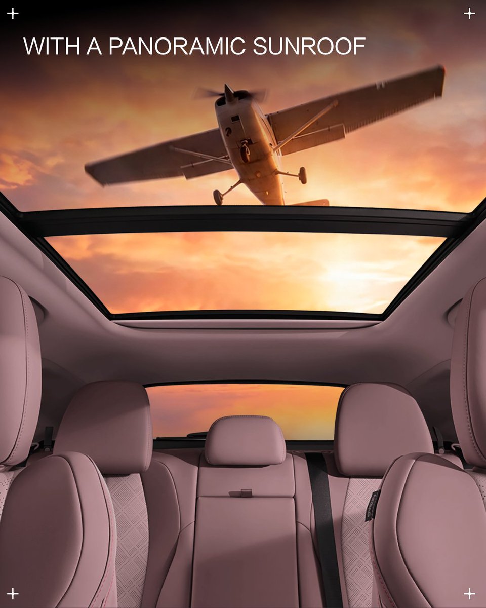 BYD_Europe's tweet photo. See the world through a different lens. The lens of the impressive sunroof of the BYD ATTO 3 EVO.

#BYD #BuildYourDreams #BYDATTO3EVO https://t.co/TycrlTzfdT