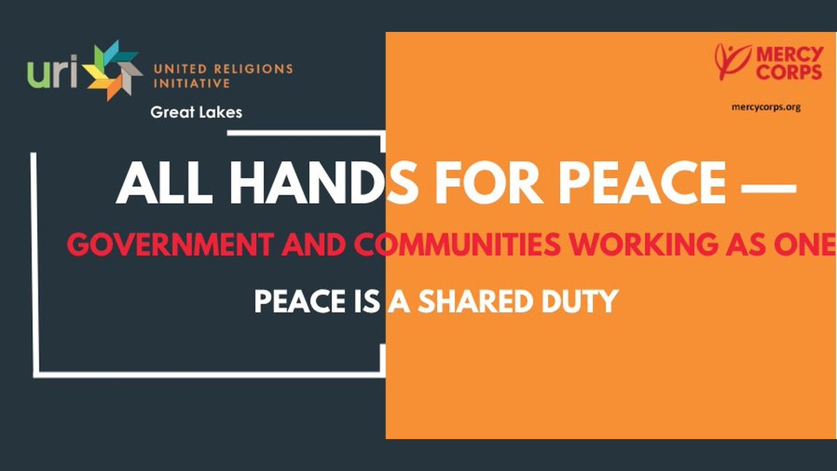 URIGreatLakes's tweet photo. Peace isn't a spectator sport.  When government and communities move together, violence loses ground. 

We don't wait for peace; we build it. All hands. Every day.  

#AllHandsForPeace #PeaceIsASharedDuty #URIGreatLakes #MercyCorps https://t.co/G38MR815Kf