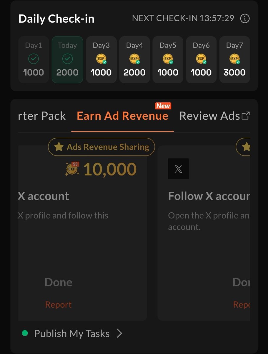 devakin01's tweet photo. Two <<2>> New SoSoValue ad tasks just dropped 🚀

A total of 20,000 EXP is available, but the campaign ends in just 1 hour ⏳

Make sure you complete both tasks as quickly as possible before the timer runs out.

Repost so others don’t miss it 👀 https://t.co/cCpLrmPopq