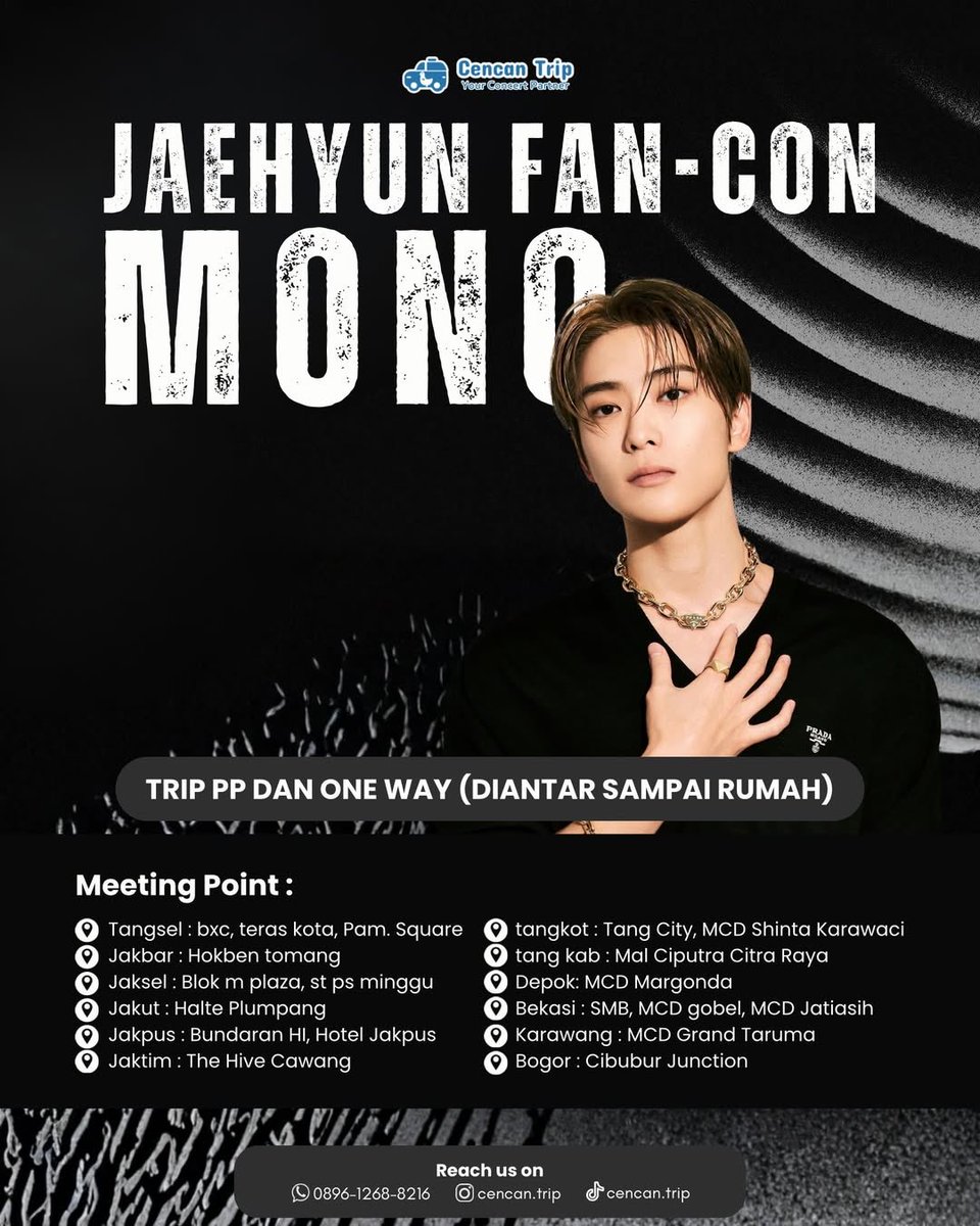 cencantrip's tweet photo. [OPEN TRIP JAEHYUN MONK FANCON cover all jabodetabek CIKARANG KARAWANG]

💖 menggunakan mobil pribadi kapasitas 6 orang

✔️ PULANG SAMPE DEPAN RUMAH HOTEL STASIUN BANDARA KOS APARTEMEN

Include:
🍛Makan minum
🧳Bisa titip barang
🧑‍💼👩‍💼teman trip dan pengalaman seru
⛽️include toll dan bensin

Boleh dm untuk tanya-tanya ya🤗