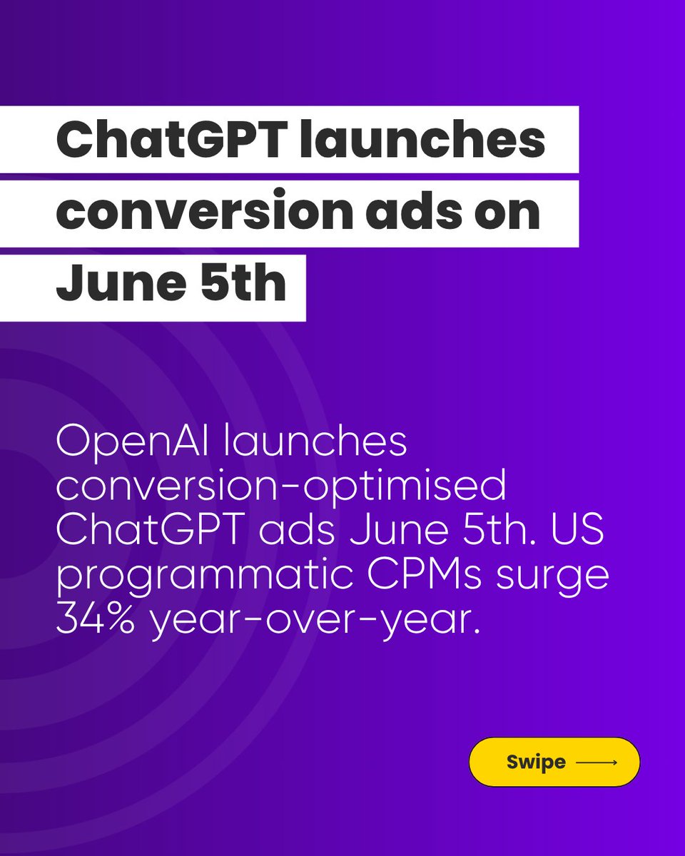 InModo25's tweet photo. In this week's news:

👤 Google Ads has introduced Prospect Mode
🆕 ChatGPT launches conversion ads on June 5th
⬆️ Google launches Core Update amid I/O AI search overhaul
🔎 Study reveals a changing search behaviour

And more, https://t.co/Uom9CAzE8Z https://t.co/pBC8dIShws