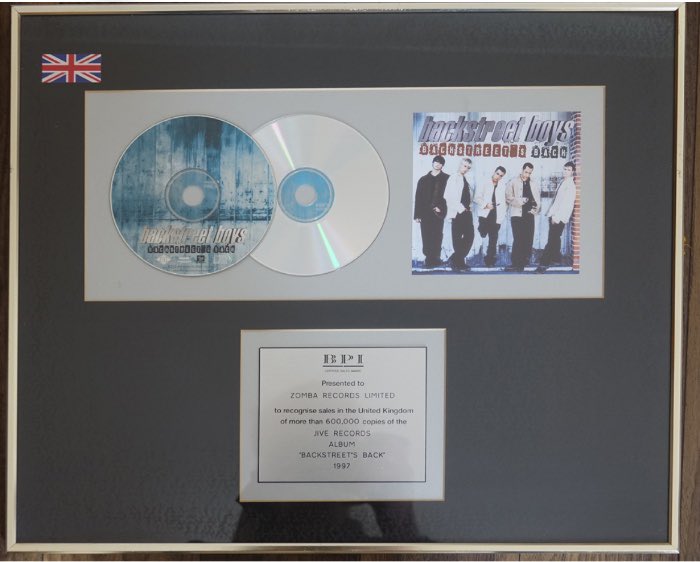 BathMotorFest's tweet photo. This is not just a deal……it could be a steal if it only goes for £25 !…
this “Back Streets Back” framed Platinum Disc by The Backstreet Boys who have sold over 130 million records worldwide making them the best-selling boy band is up for bids at 
https://t.co/ofeKuqNnHT https://t.co/f4ot1KYtEd