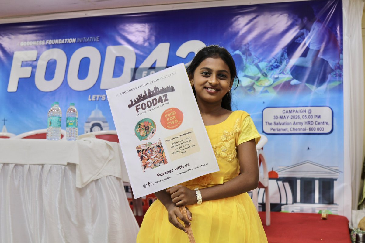 goodnessfdn's tweet photo. #Food42 2026 campaign for a hunger free world with @ActorSanthosh @RazzmatazzJoe @paul_raja6 
#GoodnessFoundation #ZeroHunger https://t.co/fR4NRKX8Jq