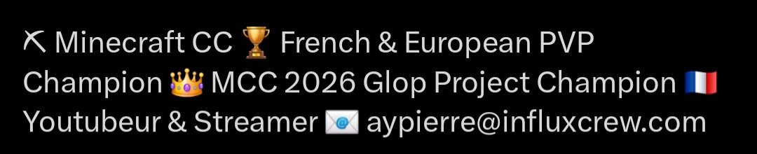 AypierreMc's tweet photo. Bio mise a jour évidemment https://t.co/GbLLVULAHD