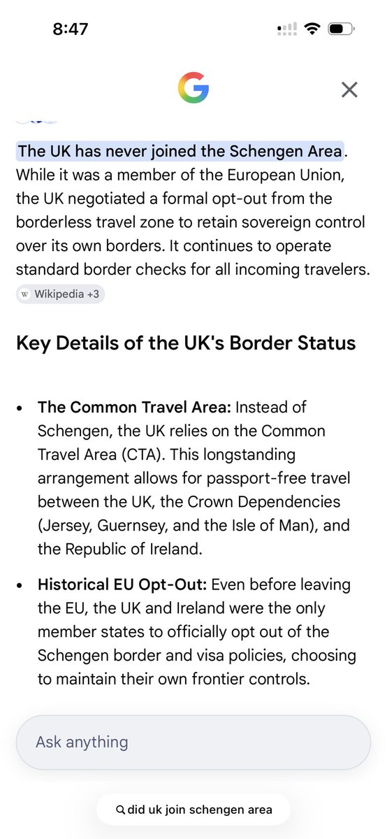 reaney33's tweet photo. @CockertonMark At least fo some research before taking shit . The queues are causing by the Schengen Zone agreement of which we have never been members of before or after brexit https://t.co/GuqXQl4uvk