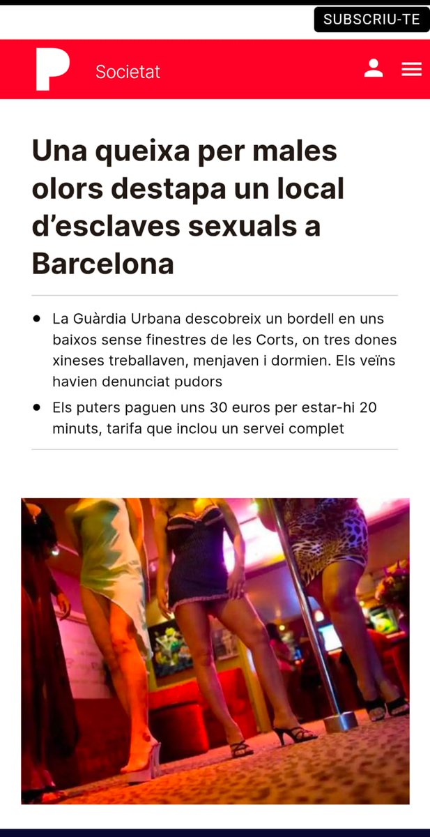 RegeneremnosStJ's tweet photo. 💜Des de @RegeneremnosStJ volem agrair haver esmenat el redactat de la notícia signa @guillem_sm a @elperiodico en edició en català 
🫂Descobert un bordell amb #esclaves #sexuals amb tres #dones que hi vivien en condicions infrahumanes i han estat alliberades per @GUBBarcelona https://t.co/1Zz2OAmtK7