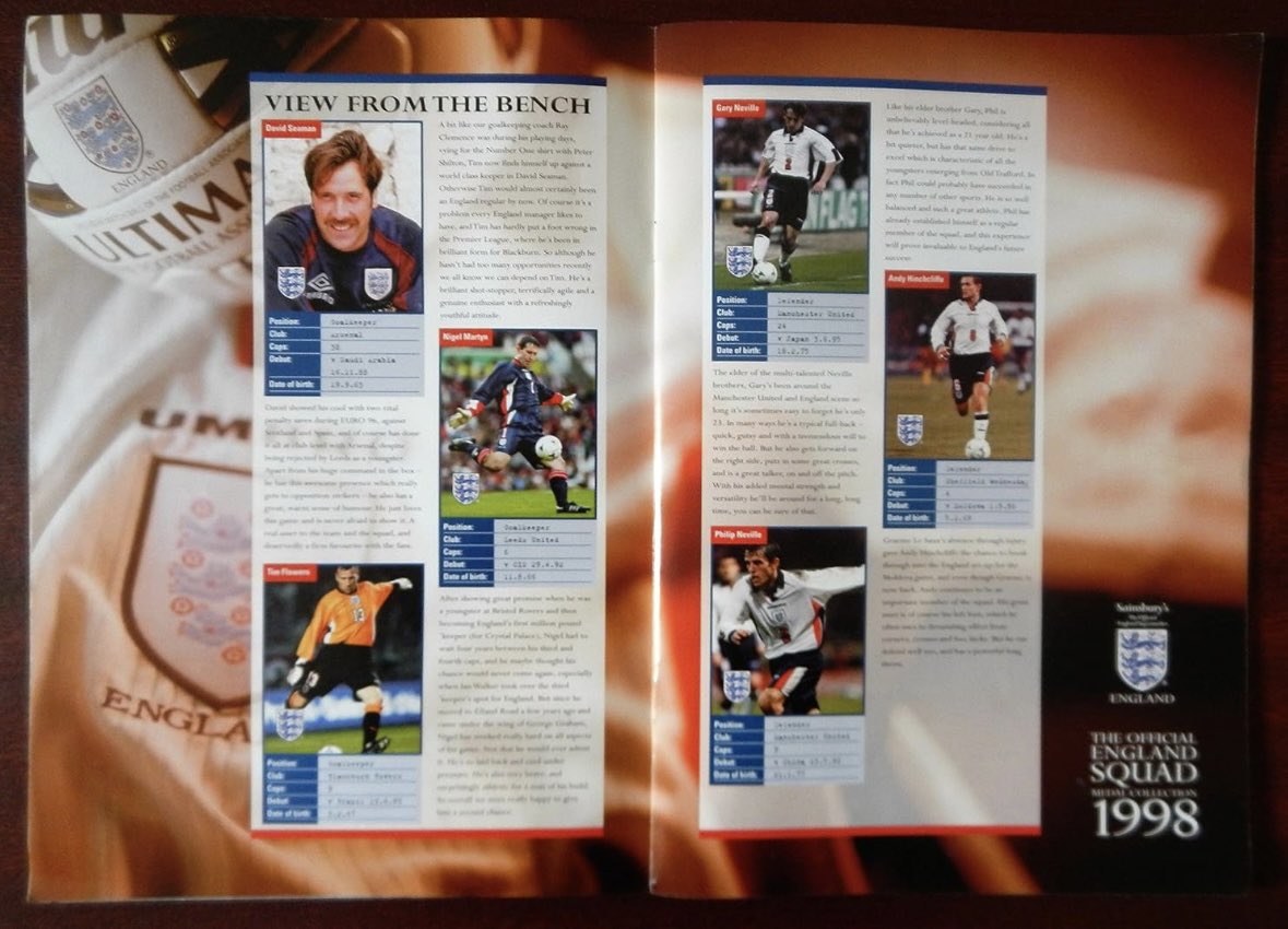 thesefootytimes's tweet photo. When Sainsbury’s released the England medal collection ahead of France ‘98. 

Who had one? https://t.co/5euo6zylzE