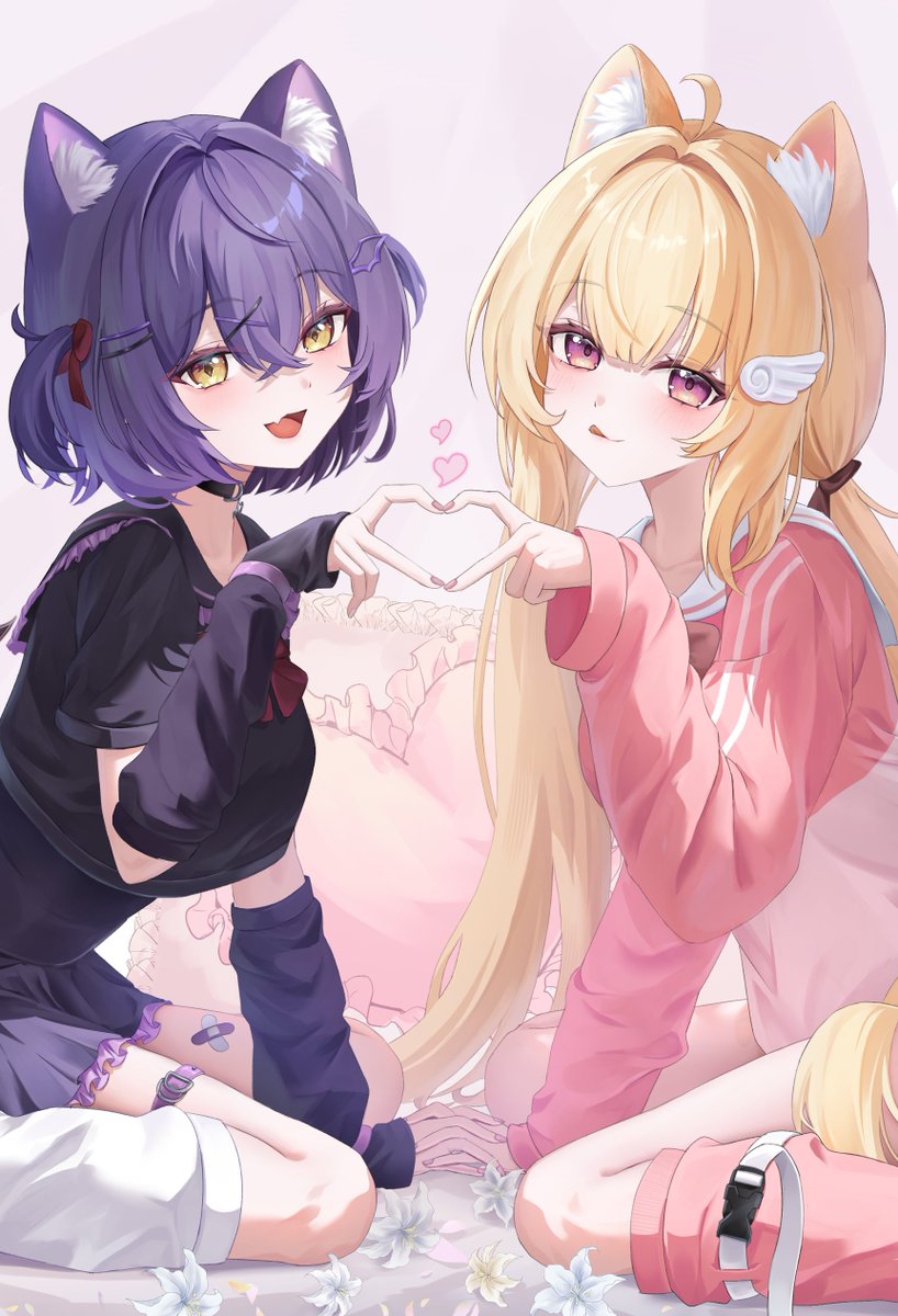 Anzyu_moti's tweet photo. VRChatのショコラちゃん＆シフォンちゃん
可愛く描けてるかな！？🫶🫶🫶 https://t.co/xSDbh1f4GR