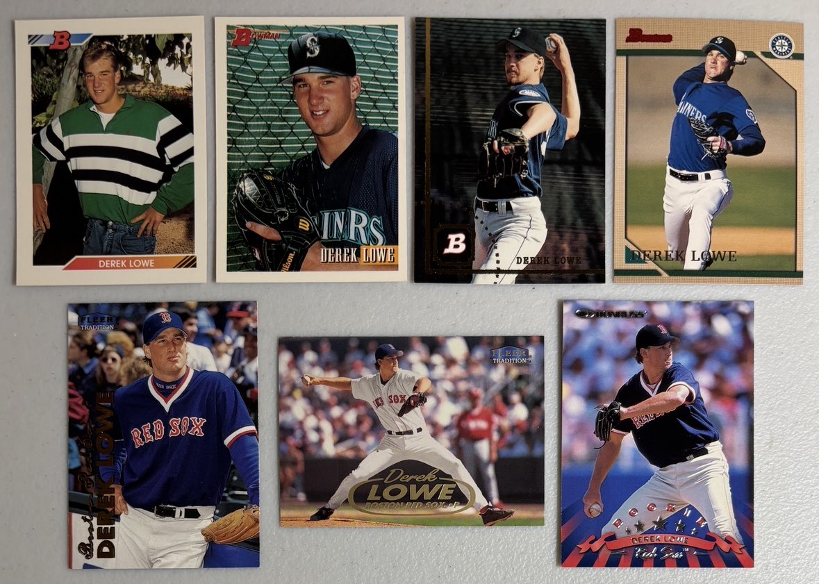 BaseCardsRule's tweet photo. Here are the base cards from other brands that came out as early as 9 years before his Topps rookie. https://t.co/65ygtoc6OJ