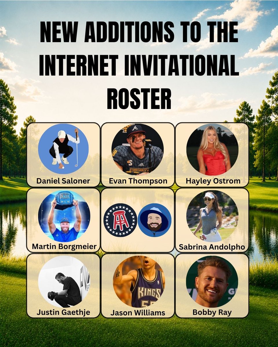 YTGolfTalk's tweet photo. A number of new additions to this year’s Internet Invitational were revealed over the weekend, including a few big name creators and a couple from outside of the golfing realm. More names are continuing to pop up, so for all the latest head to https://t.co/TFCaYpP0sM https://t.co/6vsEXURHoA
