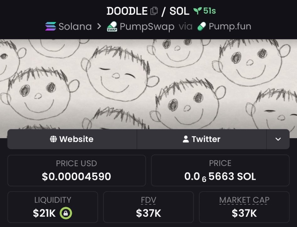 Secithrust's tweet photo. Aped into $DOODLE at $37K market cap in my private TG.

Ca:
7szB6Gvan3wNoqaJe7cwfeoEZ6ydeCRRytD8RpT5pump

#Moonshot #Memecoins https://t.co/hd0T6L4LeH