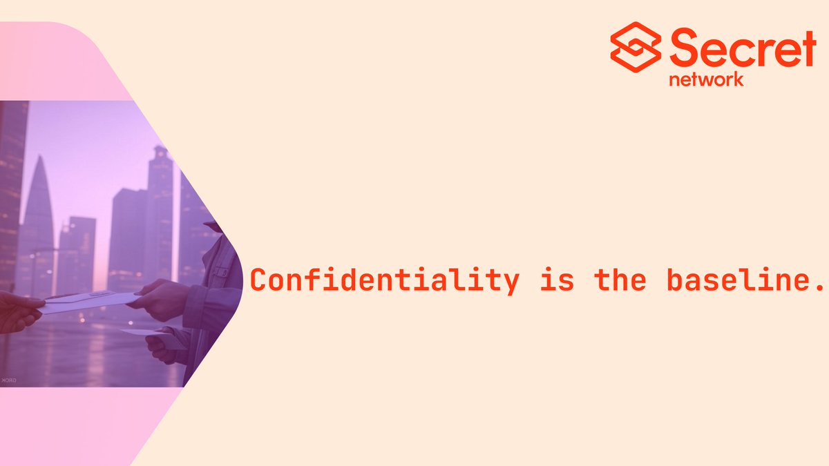 SecretNetwork's tweet photo. Applications that handle sensitive state should not treat confidentiality as optional.

Secret AI and SecretVM give builders the infrastructure to deploy private agents, secure markets, and protected applications from the start. https://t.co/aK098jLMl3
