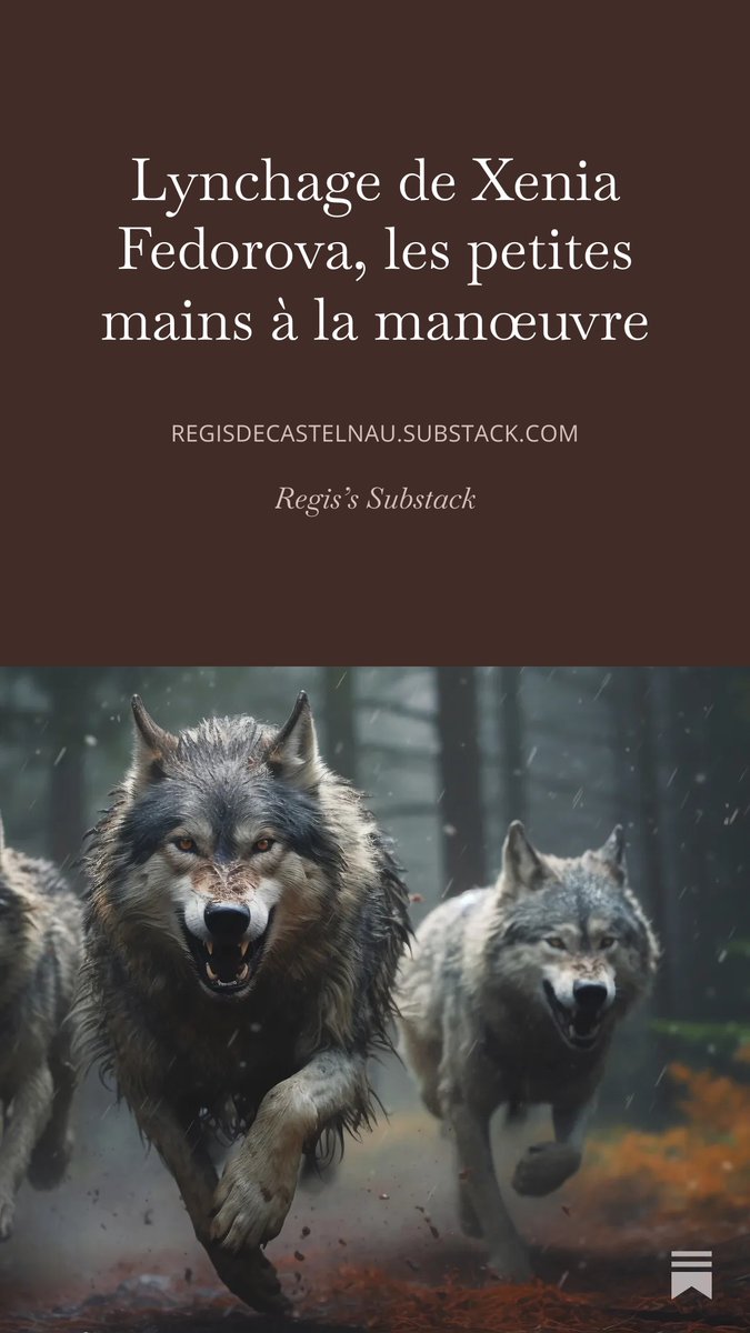 R_DeCastelnau's tweet photo. « Le lynchage voulu par le système Macron, de Xenia Fedorova bat son plein. Il mobilise toute la piétaille des clochards intellectuels de ce système. Un Monsieur Mielcarek qu’on nous annonce enseignant (oscours !) dans une école de journalisme y participe activement.
Eh bien, avec lui, on a manifestement affaire à une très très grande vedette. Il est tout chafouin parce qu’Arnaud Lagardère pour Europe 1 et Gérald-Brice Viret pour Cnews ont publié un article pour défendre leur collaboratrice. »
À LIRE SUR SUBSTACK
https://t.co/XGs5lCf5HI