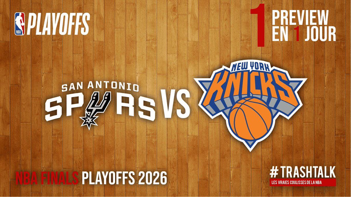 TrashTalk_fr's tweet photo. 🔥 VIDÉO : LA PREVIEW DES FINALES NBA 2026 !! 🔥

Spurs vs Knicks, nous y sommes !! 🤩🙌

- L’attaque des Knicks intouchable ?
- Wemby peut-il réaliser l’impensable ?
- Qui sera le facteur X de la série ?
- Spurs ou Knicks champion…?!

À TABLE !! 🍽️

➡️ https://t.co/2tY7ROxEnj https://t.co/UWVxON6uqO