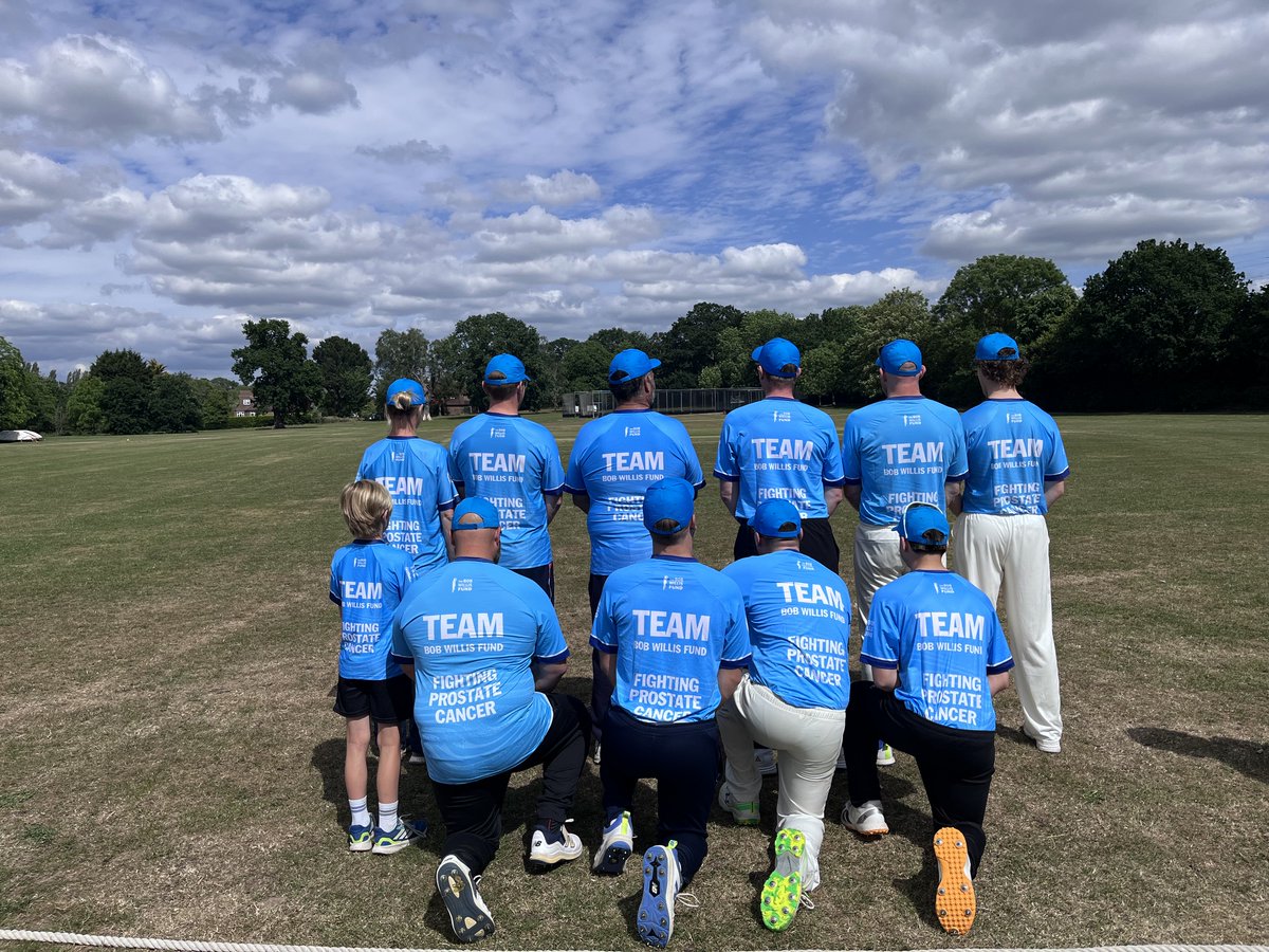 bobwillisfund's tweet photo. At the weekend, we returned to @StokeDabernonCC, the place where Bob first played, to announce Blue for Bob 6.

Bob's daughter, son-in-law &amp; 9-year-old grandson all played and our raffle, with plenty of prizes announced by Bob's brother, raised over £600.

#BlueForBob https://t.co/ZiT2Bj6Ll0