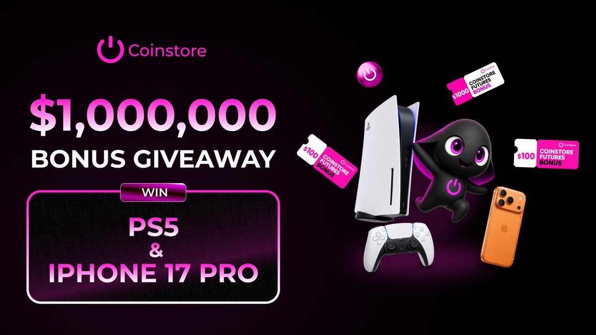 CoinstoreExc's tweet photo. 🚀 $100M AIRDROP IS LIVE — Your Share Is Waiting.
Trade. Win. Collect. It's that simple.
We're dropping up to $3,000 per user in futures positions, plus daily chances to snag a PS5 or iPhone 17 Pro just for trading.

No hoops. No hidden rules. Just three steps:

1️⃣ Download App & Register → Get $300 Futures Position Airdrop
2️⃣ Open Futures Account → Get $100 Futures Position Airdrop
3️⃣ Transfer Funds to Futures Account → Get $300 Futures Position Airdrop

📅 June 1 – June 30
💰 That's up to $3,000 per user. Straight into your futures account.

👇 👇 Claim yours now: https://t.co/aFn2uoNwr9