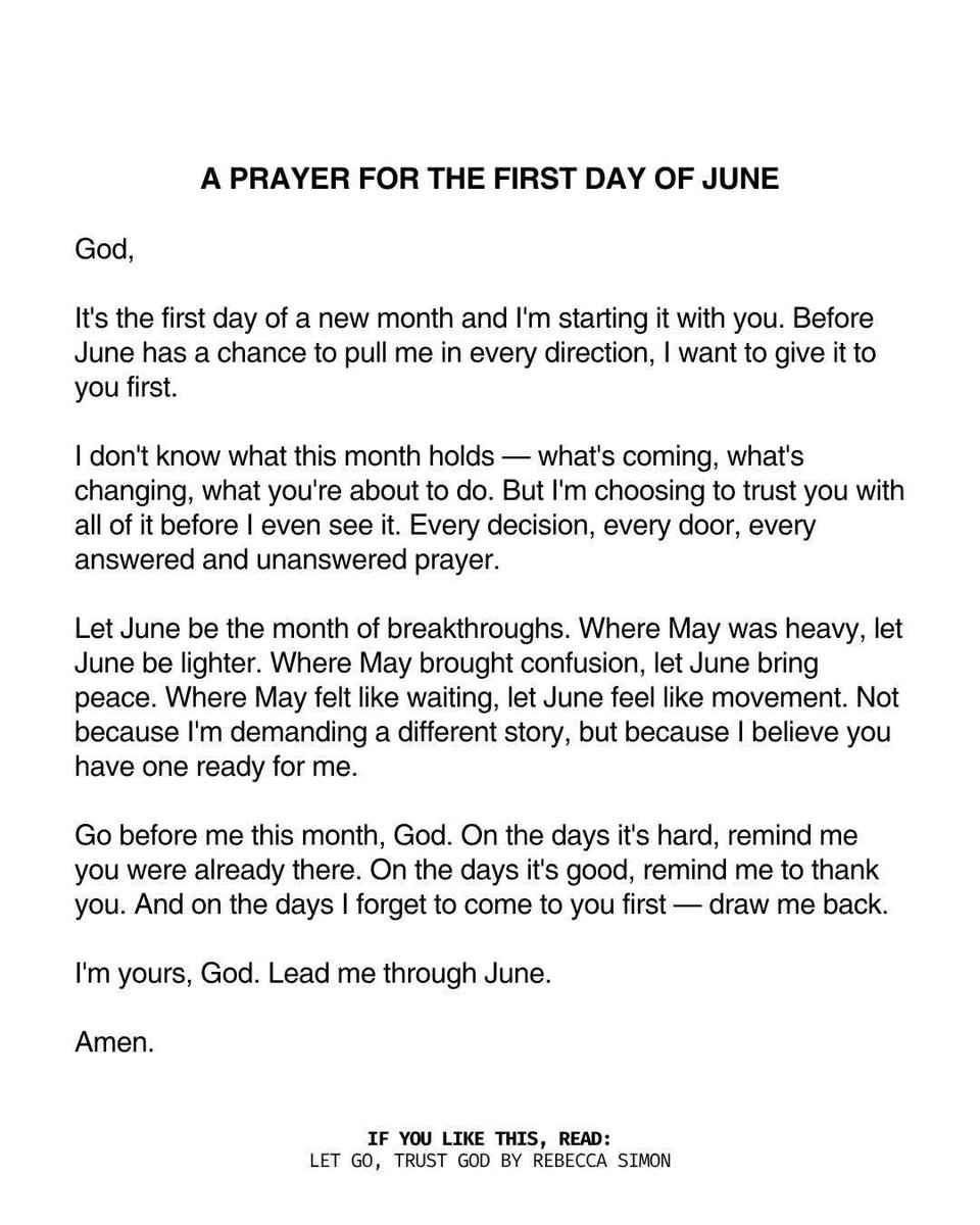clhz7's tweet photo. Sharing with you the prayer for the first day of June while waiting for the results. May this month will be our breakthrough🙏 

https://t.co/PFoNJ2Xboe https://t.co/VTrwpV6L2d