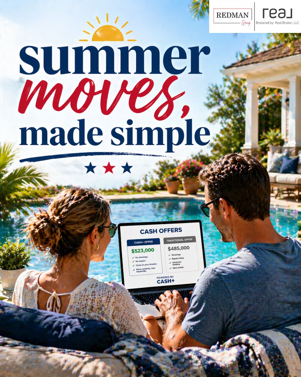 redmanpg's tweet photo. Summer looks a little better when your next move is already handled ☀️🏡

❌No rushing out for showings.
❌No stressing over repairs.
❌No putting your life on hold.

Just real options, real certainty, and a smoother way to sell.

📌Call us at 407-552-5281 and START PACKING! https://t.co/RWcgHhvOr7