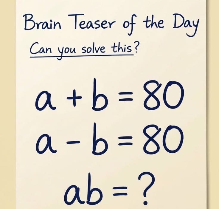 Freya_643vl's tweet photo. Brain teaser of the day 

Can you solve this ? https://t.co/8nP0TX6lRn