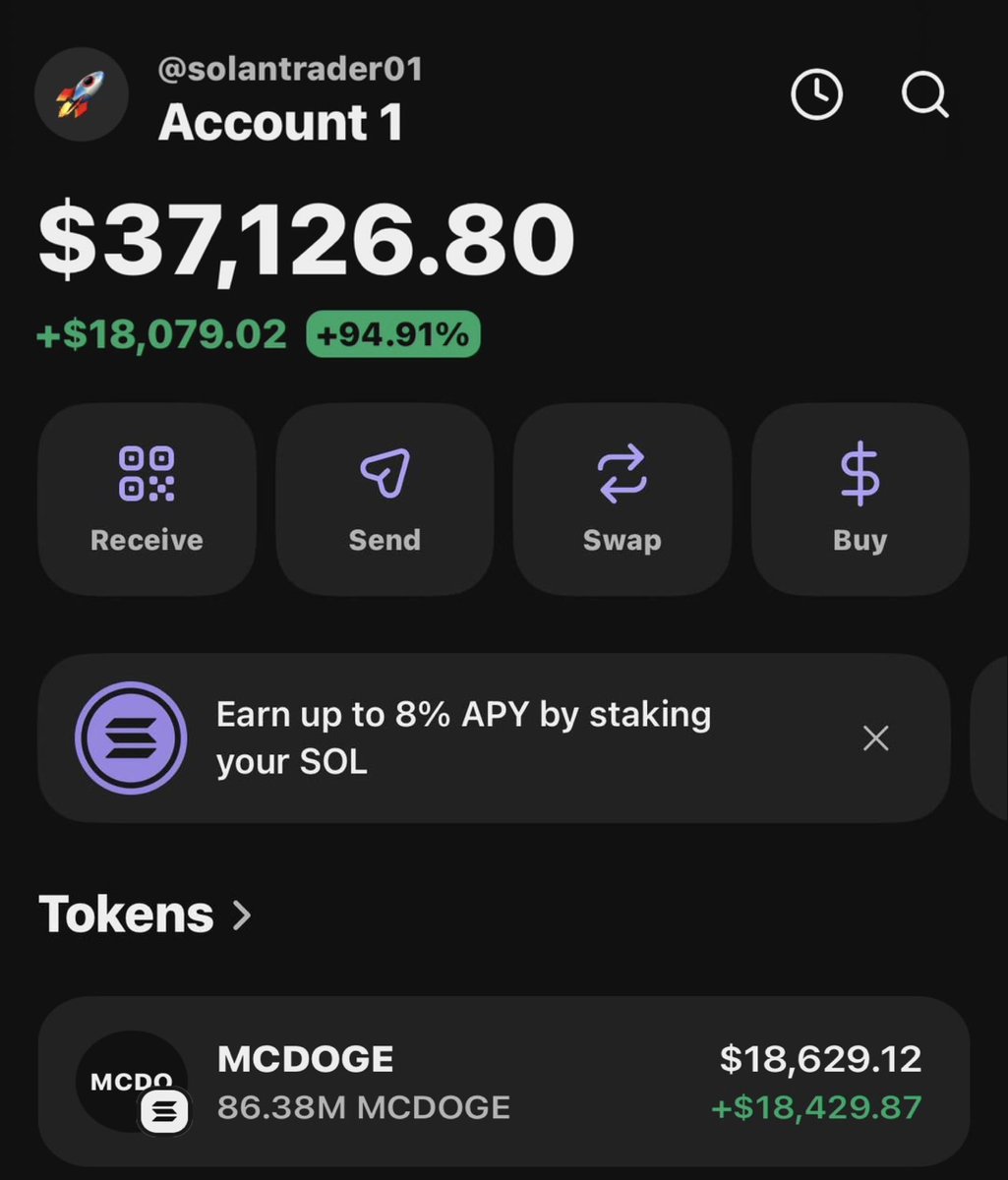 soltrader_01's tweet photo. $MCDOGE is making waves printing massive profits on my Alpha telegram group 🚀📊🏆

Fams are celebrating 🥳 as usual 

Ca: 9fQdMbjsYg7vNjnXULwzdmoCS4napNoWya5Zf7YAfhaa https://t.co/4KvmhkD9cq