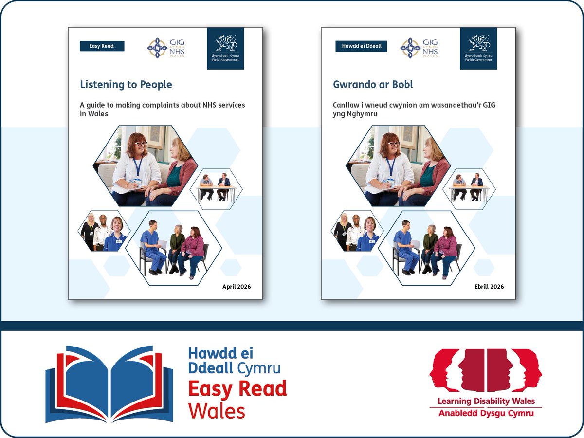 EasyReadWales's tweet photo. We worked with the Welsh Government to create an Easy Read version of their Listening to People guide about making complaints about NHS services in Wales. https://t.co/bYdMGpW5A0
The guide explains the new NHS Wales complaints process in a clear and accessible way. https://t.co/gr6fGjxrUq