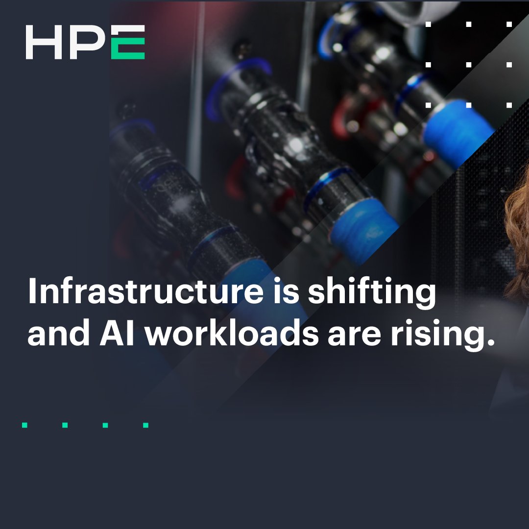 HPE_Compute's tweet photo. AI is moving fast, and older infrastructure is starting to miss the mark. See how a compute refresh can help cut the clutter, boost efficiency, and get your strategy back up to speed. https://t.co/FEKu978cvn https://t.co/aOcpz9Mg4X