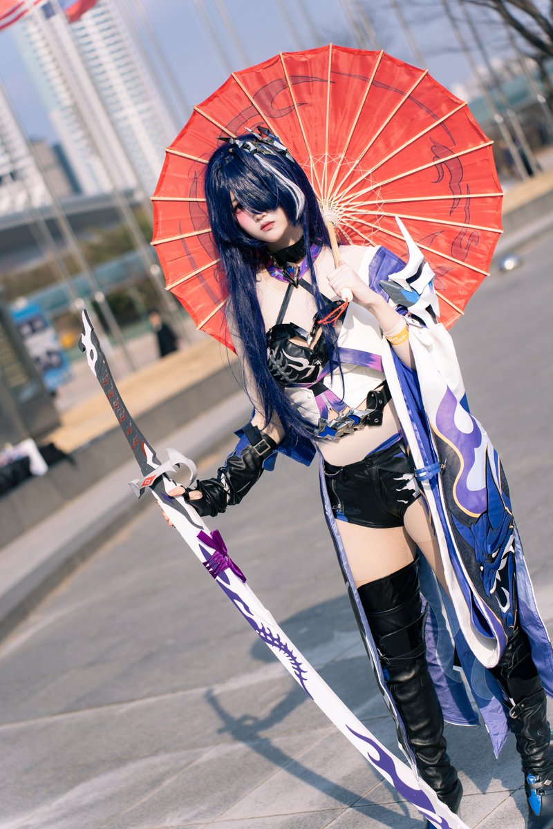 lilies2025's tweet photo. 26. 03 [서울 코믹월드] 
Honkai: Star Rail -  Acheron
(M.@soli100615)

#HonkaiStarRail #acheron #cosplay https://t.co/NBi5aFEW6y