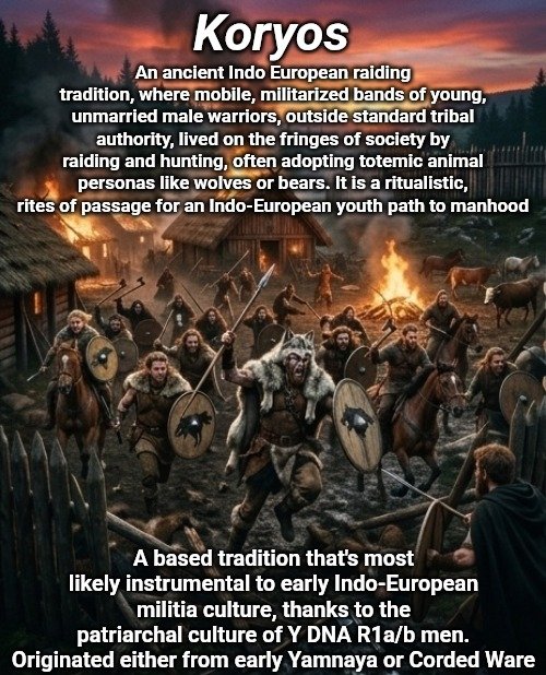 SouthSeaNomad's tweet photo. ⛵🏇💪💪💪
The ancient rites-of-passage raiding traditions of two nomads, Indo-European Koryos and the Austronesian Ngayau (both the original cringe and weak matrilineal one by O1a men vs the latter based and domineering patrilineal one O2-N6 men(that should have been)
💪💪💪🏇⛵ https://t.co/ZlO4viWdxY
