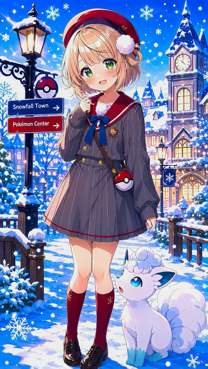 yume00112211's tweet photo. ポケモントレーナー風に4枚並べてみた✨
相棒ポケモンとの組み合わせ、どれが好き？
1枚目：和風×ドータクン
2枚目：雪の町×アローラロコン
3枚目：星空×ジラーチ
4枚目：サーカス×マフォクシー
#AIart️️️️️️️️️️️️️️️️️️️️️️️️️️️️️️️️️️️️️️️️️️️️️️️️️️️ #Aiイラスト好きと繋がりたい