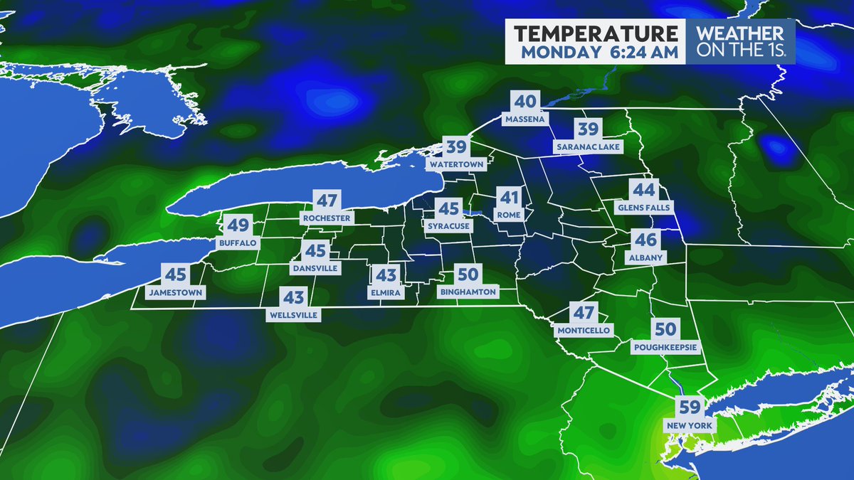 DurkinWeather's tweet photo. Plenty of sun &amp; cool temperatures to start the day.

May need a hoodie or light jacket out the door this morning.

#Buffalo #Rochester #Syracuse #Albany #HudsonValley #Binghamton #Watertown #NYwx https://t.co/YDyCI4673b