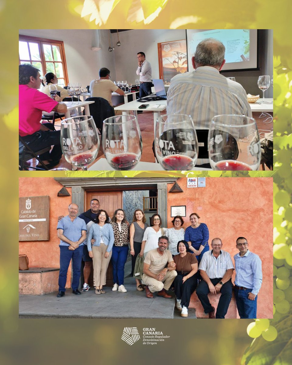 DOGranCanaria's tweet photo. 🍷El Comité de Cata de la DOP Vinos de Gran Canaria se forma en análisis sensorial y detección de defectos en el vino.

➕ info: https://t.co/5Vg3jYWcxm

#VinosDeGranCanaria #ComitéCataGC #Formación #GranCanaria https://t.co/KNO2LKW1LS