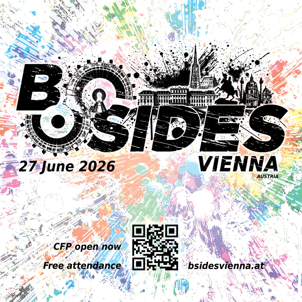 owasp's tweet photo. Make the most of your trip to OWASP Global AppSec EU by staying one extra day in Vienna. 

Whether you'd like to present your talk to another security-focused audience or simply attend another fantastic community event, #BSidesVienna is happening on Saturday, June 27, right after OWASP AppSec.

📣 The Call for Papers is now open:

https://t.co/c2DhWsJqSE

🎟️ Stay tuned for upcoming ticket releases and follow @BSidesVienna for the latest updates.