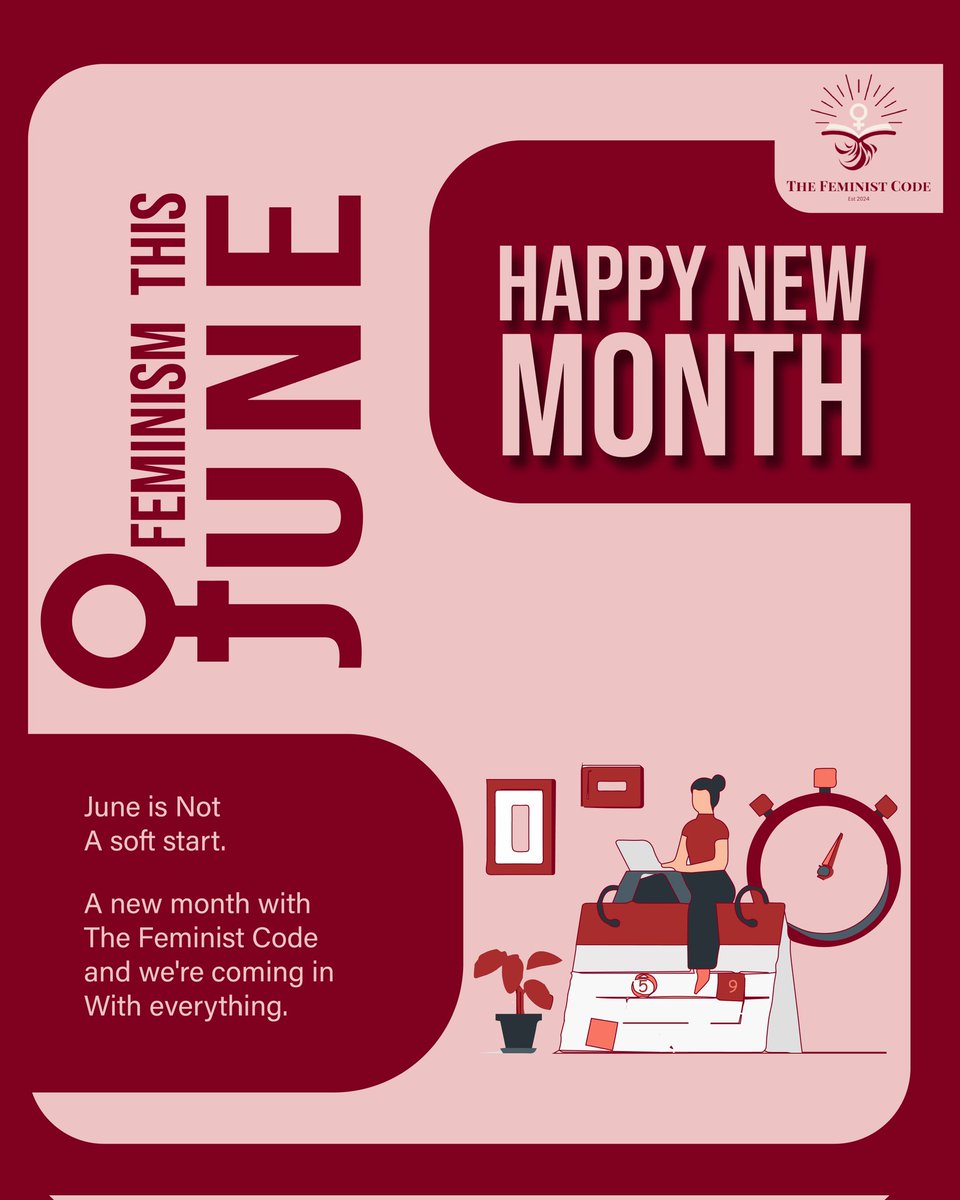 TheFeministcode's tweet photo. Hello, June✨
This month,The Feminist Code is spending 30 days deep in the conversations that matter and explores democracy,accountability and African women's history that doesn't wait to be remembered
Come learn,question and imagine with us #AfricanWomenHistory #TheFeministCode https://t.co/Lbo0QjLhvV